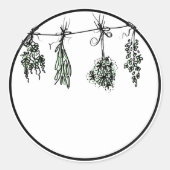 Garden Herbs Ronde Sticker (Voorkant)