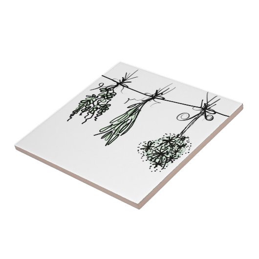 Garden Herbs Tegeltje (Zijkant)