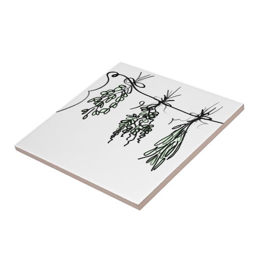 Garden Herbs Tegeltje (Zijkant)