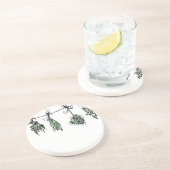 Garden Herbs Zandsteen Onderzetter (Zijkant)