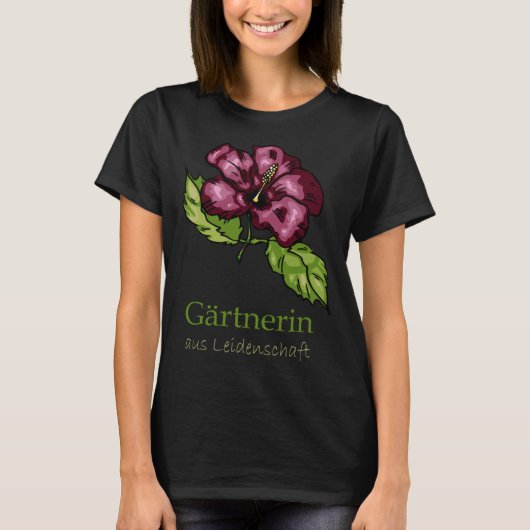 Garden Hibiscus Flowers Gardener T-shirt (Voorkant)