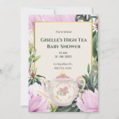 Garden High Tea Baby shower uitnodiging (Voorkant)