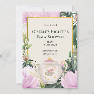 Garden High Tea Baby shower uitnodiging