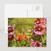 Garden Hollyhock Floral Joy Briefkaart (Voorkant / Achterkant)