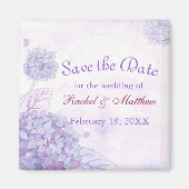 Garden Hydrangea Blooms Wedding Save the Date Magneet (Voorkant)