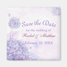 Garden Hydrangea Blooms Wedding Save the Date Magneet