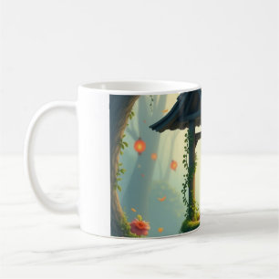 Garden Imagery: Zachte, vloeiende lijnen die gril Koffiemok