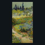 Garden in Arles door Vincent Van Gogh Kaart<br><div class="desc">De tuin in Arles door Vincent Van Gogh, olie op canvas 1888, is een landschapsschilderij van een kleine voetpad door een besproeiende tuin van bloembedden onder een zonnige hemel, met fruitbomen, struikgewas, cypersen en landelijke Franse gebouwen op de achtergrond. Met gevarieerde penseelstreken die de vorm, de groei en de beweging...</div>