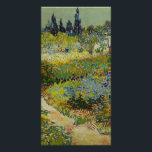 Garden in Arles door Vincent Van Gogh Kaart<br><div class="desc">De tuin in Arles door Vincent Van Gogh, olie op canvas 1888, is een landschapsschilderij van een kleine voetpad door een besproeiende tuin van bloembedden onder een zonnige hemel, met fruitbomen, struikgewas, cypersen en landelijke Franse gebouwen op de achtergrond. Met gevarieerde penseelstreken die de vorm, de groei en de beweging...</div>