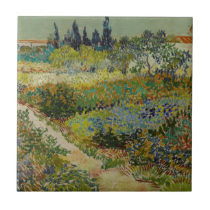 Garden in Arles door Vincent Van Gogh Tegeltje