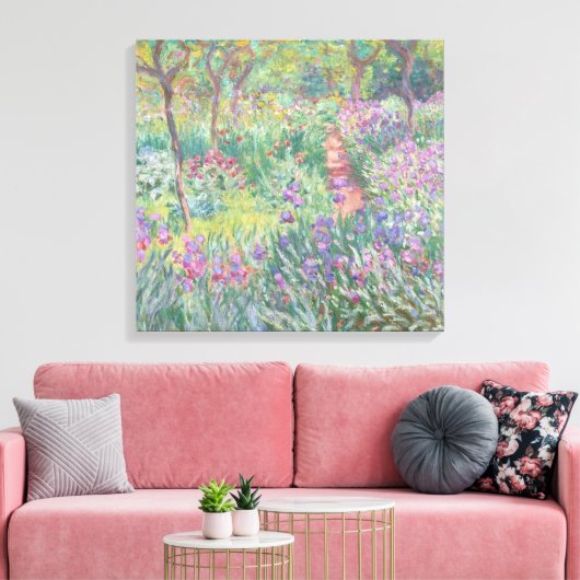 Garden in Giverny door Claude Monet Canvas Afdruk (Insitu (Woonkamer))