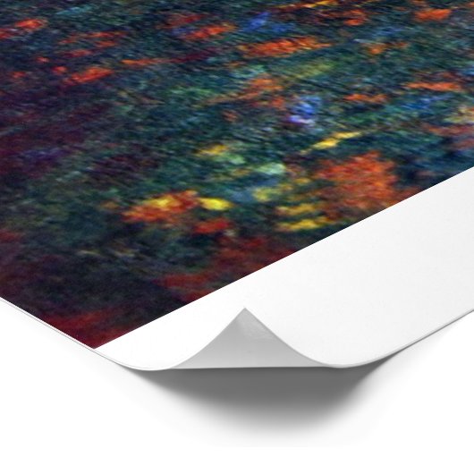 Garden in Giverny door Claude Monet Poster (Hoek)