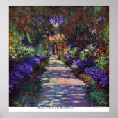 Garden in Giverny door Claude Monet Poster (Voorkant)