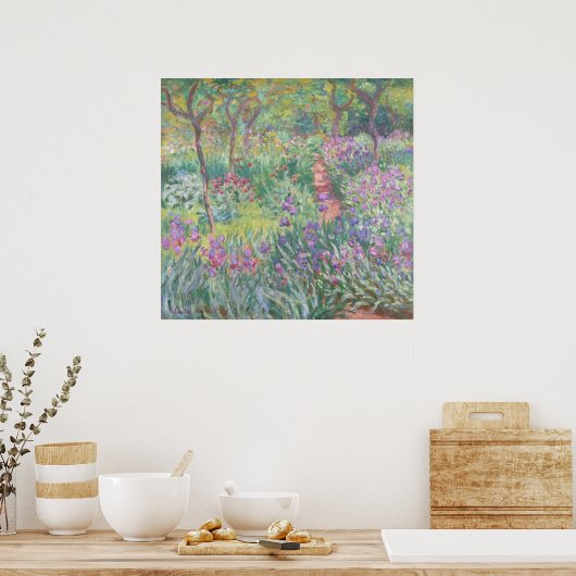 Garden in Giverny door Claude Monet Poster (Keuken)