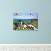 Garden in Sainte-Adresse | Claude Monet Canvas Afdruk (Insitu (Houten vloer))