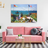 Garden in Sainte-Adresse | Claude Monet Canvas Afdruk (Insitu (Woonkamer))