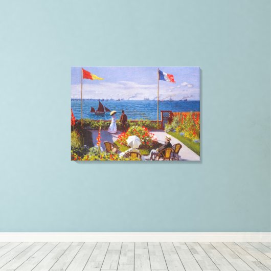 Garden in Sainte Adresse door Claude Monet Canvas Afdruk (Insitu (Houten vloer))