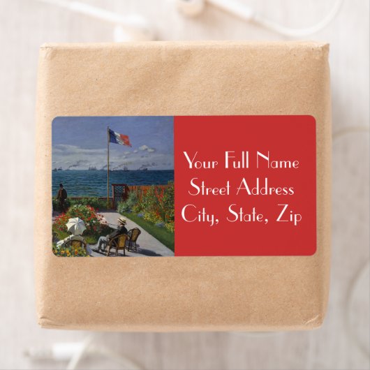 Garden in Sainte-Adresse door Claude Monet Etiket (Insitu)