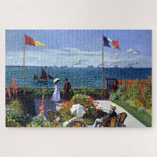 Garden in Sainte-Adresse door Claude Monet Legpuzzel (Horizontaal)