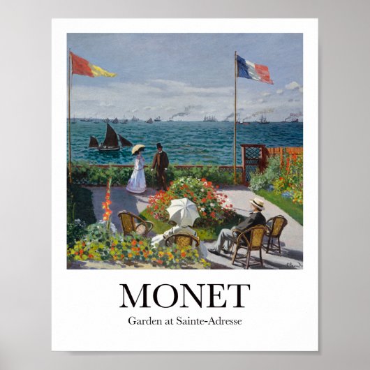 Garden in Sainte-Adresse door Claude Monet Poster (Voorkant)