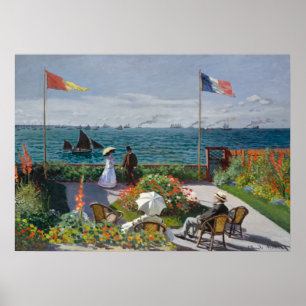 Garden in Sainte-Adresse door Claude Monet Poster