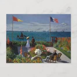 Garden in Sainte-Adresse door Monet Briefkaart