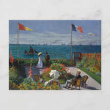 Garden in Sainte-Adresse door Monet Briefkaart