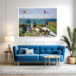 Garden in Sainte-Adresse, Monet Poster<br><div class="desc">Monet bracht de zomer van 1867 door met zijn familie in Sainte-Adresse,  een reservaat nabij Le Havre. Het was daar dat hij deze boeiende,  zonnebrandende scène van hedendaagse vrijetijdsbesteding schilderde,  waarin hij zijn vader (die in een panama-pet zit) en andere familieleden als model opsloot.</div>