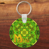 "Garden Inlay" Mandala Mandarin Logo sleutelhanger (Voorkant)