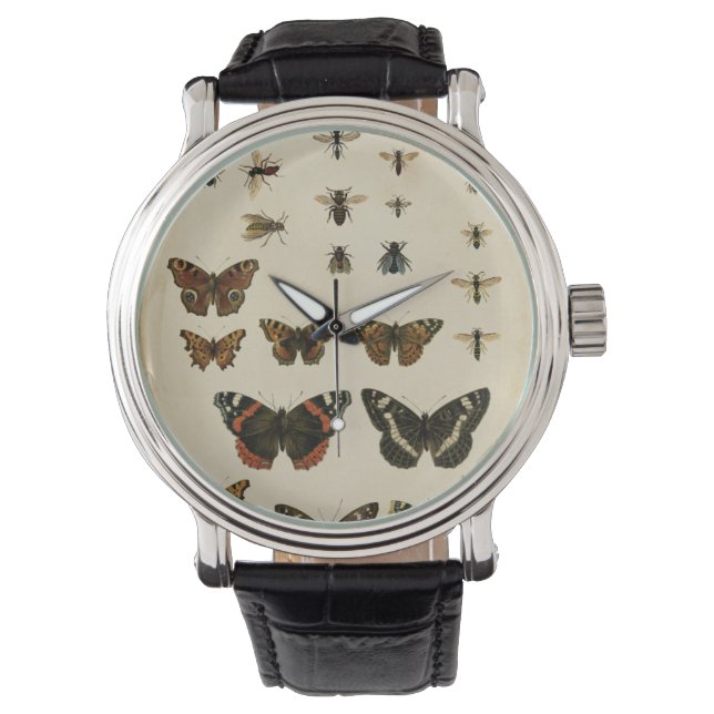 Garden Insects van Vision Studio Horloge (Voorkant)