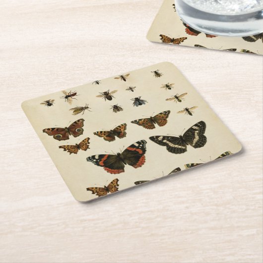 Garden Insects van Vision Studio Kartonnen Onderzetters (Schuin)