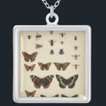 Garden Insects van Vision Studio Zilver Vergulden Ketting<br><div class="desc">Dit stuk van Vision Studio is een droom van entomologen! De tuininsecten worden getrokken op een crèmeachtergrond,  met een mooi detail. Als je van insecten houdt,  is dit de afdruk voor je!</div>