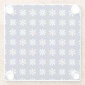 Garden-Inspired Floral Pattern Coaster Glazen Onderzetter (Achterkant)
