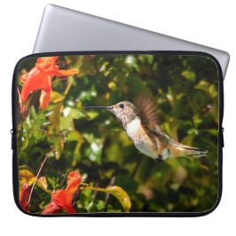 Garden Jewel: Hummingbird in Bloom Laptop Sleeve