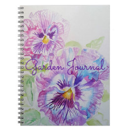 Garden Journal Pansy Floral Waterverf Notitieboek