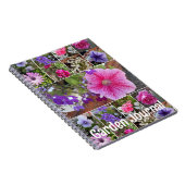Garden Journal Pink Petunia  lente bloemen Notitieboek (Rechterzijde)