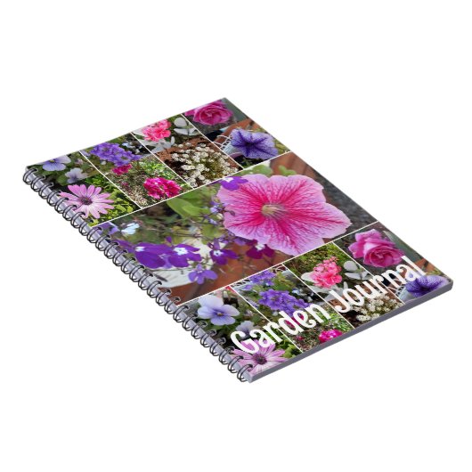 Garden Journal Pink Petunia  lente bloemen Notitieboek (Rechterzijde)