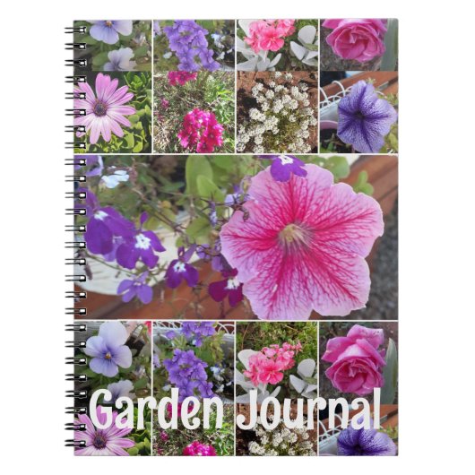 Garden Journal Pink Petunia  lente bloemen Notitieboek (Voorkant)