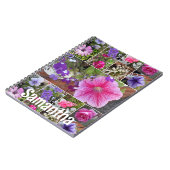Garden Journal Pink Petunia Pretty Spring Flowers Notitieboek (Linkerzijde)