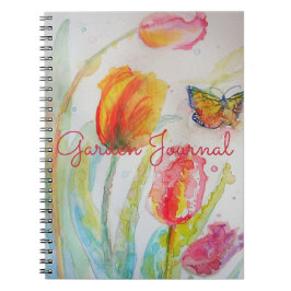 Garden Journal Tulip Floral Waterverf notebook Notitieboek