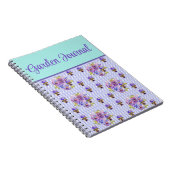 Garden Journal Viola Paars Lila Floral Notitieboek (Rechterzijde)