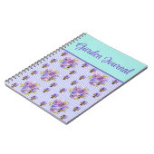 Garden Journal Viola Paars Lila Floral Notitieboek (Linkerzijde)