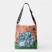 Garden Kat Abstracte Cat Art Canvas tas (Voorkant)