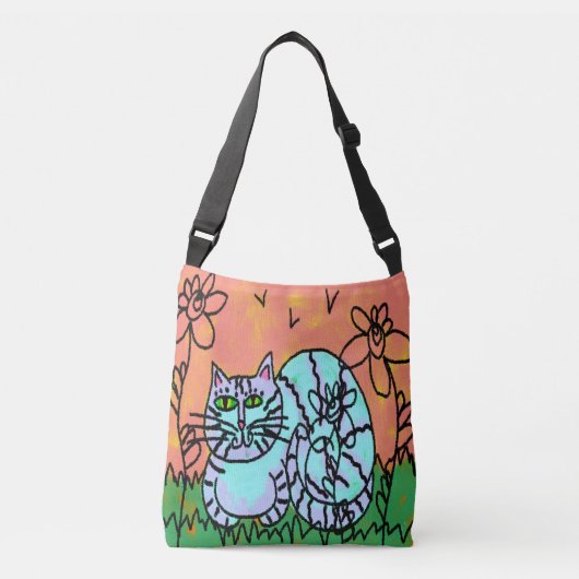 Garden Kat Abstracte Cat Art Canvas tas (Voorkant)