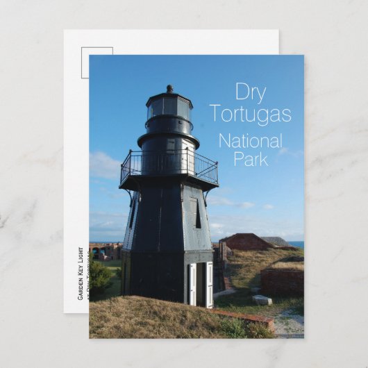 Garden Key Light, Dry Tortugas National Park Briefkaart (Voorkant / Achterkant)