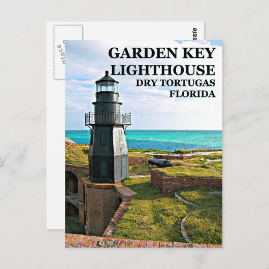 Garden Key Lighthouse, Dry Tortugas, FL-Briefkaart Briefkaart (Voorkant / Achterkant)