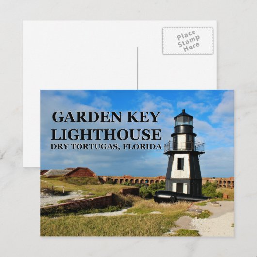 Garden Key Lighthouse, Dry Tortugas, Florida Briefkaart (Voorkant / Achterkant)