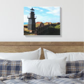 Garden Key Lighthouse, Dry Tortugas Florida Canvas Afdruk (Insitu (Slaapkamer))
