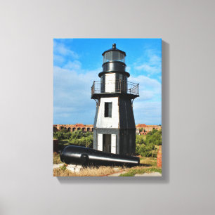 Garden Key Lighthouse, Dry Tortugas Florida Canvas Afdruk