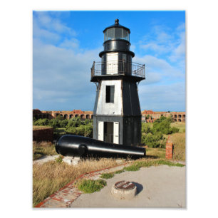 Garden Key Lighthouse, Dry Tortugas Florida Foto Afdruk